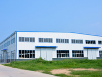 Bâtiment préfabriqué de style industriel au design moderne, structure en acier galvanisé à faible coût, atelier, école, hôtel, extérieur