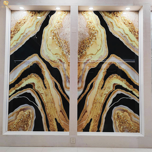 Losas grandes <span class=keywords><strong>de</strong></span> piedra sinterizada, piedra <span class=keywords><strong>de</strong></span> ónix <span class=keywords><strong>de</strong></span> oro negro, porcelana pulida, pared <span class=keywords><strong>de</strong></span> baño esmaltada, diseño <span class=keywords><strong>de</strong></span> interiores, decoración <span class=keywords><strong>de</strong></span> losas, azulejos - Product Image 6