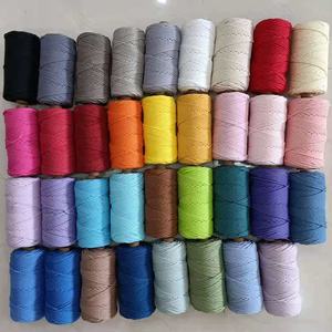 Prêt à expédier torsadé 1/6 '3MM Makrame Hilo cordon macramé corde de coton - Product Image 3