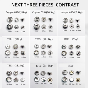 Nút chụp cho phụ kiện may mặc Báo Chí Kim Loại Tùy chỉnh 10 12.5 15 17mm bao phủ sắt có thể giặt Vòng lưới quần áo jeans áo khoác - Product Image 4