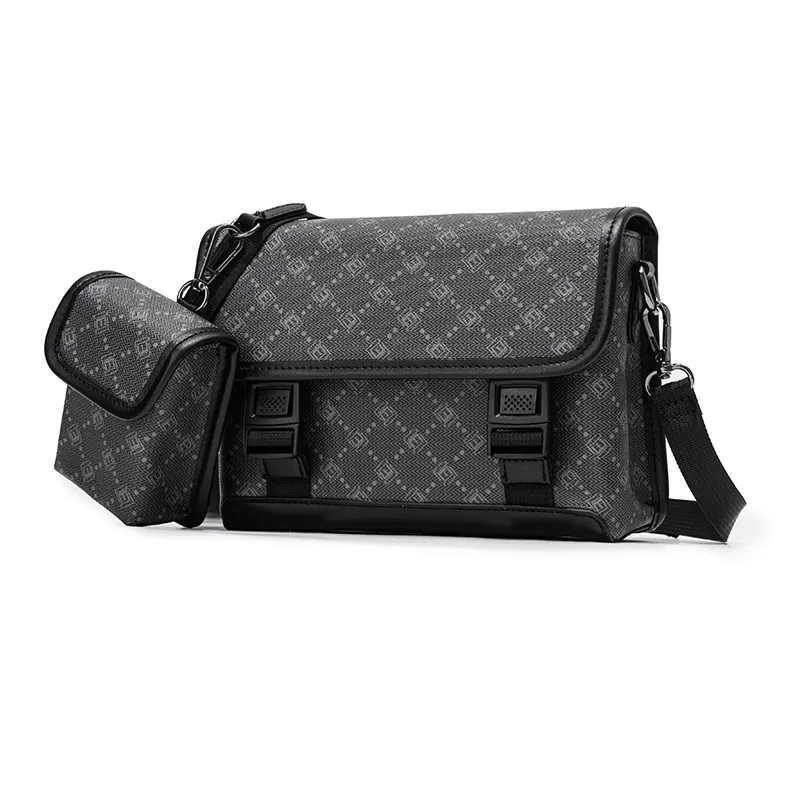 Wholesale custom men fashion lightweight waterproof trendy crossbody shoulder business messenger bag