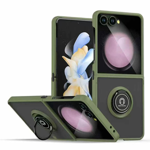 Étui antichoc anneau support couverture de téléphone pour Samsung Galaxy Z Flip 7 givré translucide couverture Z Flip <span class=keywords><strong>6</strong></span> 5 doux pour la peau dos mat - Product Image 3