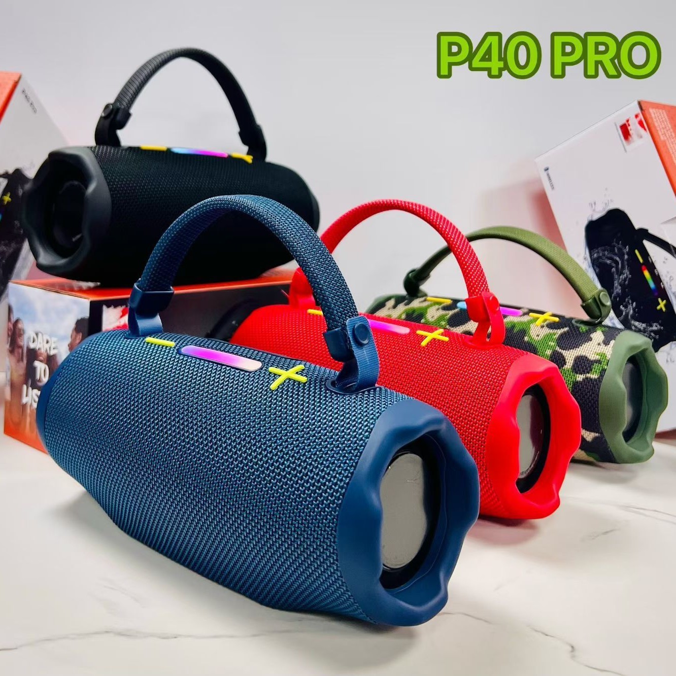 P40PRO 6th Gen Shockwave Portable Wireless Speaker with Handle, Outdoor High Power Deep Bass Loudspeaker · image 7