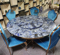 Nouveau modèle personnalisé rose quartz gemstone table salon meubles de jardin pierre naturelle cristal agate de luxe
