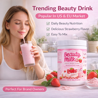 OEM Bebida de Leche de Belleza con Glutatión y Fresa en Polvo, Colágeno, Vitamina C, Antioxidante, Suplemento para Aclarar la Piel, Marca Privada
