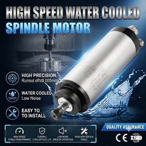 Moteur de broche CNC refroidi par eau 0,8 kW ER11 65 mm, 24000 tr/min, haute vitesse, pour machine de fraisage et gravure – Vente en gros à chaud - Product Image 1