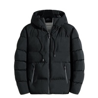 Manteau d'hiver matelassé pour homme avec doudoune en duvet de cérone