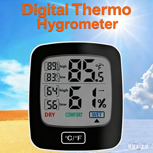 Mini-Thermo-Hygromètre Numérique <span class=keywords><strong>d</strong></span>'Intérieur Haute Précision avec Grand Écran LCD Clair et Rétroéclairage, en Plastique, Indicateur de Niveau de Confort, <span class=keywords><strong>Appareil</strong></span> Domestique OEM - Product Image 2
