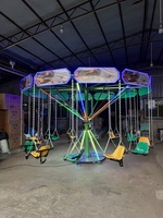 Manège Kaluen à 12 places avec chaises volantes rotatives à LED, équipement de parc d'attractions extérieur pour carnaval, foire et aire de jeux