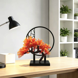 Bonsái Artificial de Pino Paulon de 10cm-30cm, Forma de Pantalla de Plástico, Decoración para el Hogar - Product Image 4