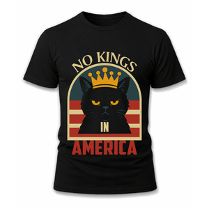 Freedom T-Shirt - No Kings In America Since 1776 Patriotic USA T Shirts Crewneck Ringspun Cotton Tee Shirt - Product Image 1