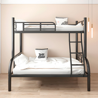 Dortoir adulte prix usine lit superposé en fer lit superposé Full Queen Twin simple Double taille cadre métallique lit superposé en acier à vendre