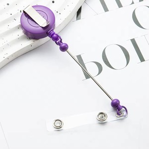 DIY 비즈 카드 홀더 스크롤 키체인 새로운 플라스틱 다채로운 수납식 로프 배지 릴 의사 간호사 명함 홀더 - Product Image 2