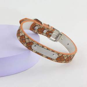 <span class=keywords><strong>Collar</strong></span> clásico para mascotas, placa de identificación personalizada, acolchado suave, ajustable, impermeable, duradero, de cuero, collares para perros con hebilla de Metal para mascotas - Product Image 4