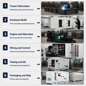 Silent Diesel Generator Set Powered by Ricardo Engine Low <b>Vibration</b> Compact Layout for Construction Worksite Power Supply - Product Image 6