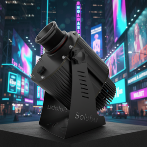 Proyector de Logotipo Gobo Personalizado para Publicidad Exterior, Resistente al Agua IP65, Luz LED con Cuatro Patrones Intercambiables y Rotación - Product Image 1