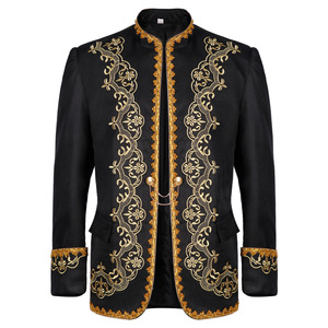 Costume gothique médiéval pour <span class=keywords><strong>homme</strong></span>, broderie <span class=keywords><strong>baroque</strong></span>, veste de cosplay, luxe, mariage, scène, fête, performance scénique, blazer de palais - Product Image 2