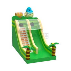 <span class=keywords><strong>Toboggan</strong></span> gonflable commercial en PVC certifié CE, écologique, avec décorations <span class=keywords><strong>dinosaure</strong></span> et palmier pour enfants, utilisation extérieure (personnalisable) - Product Image 2