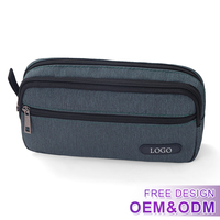 Pochette à crayons en tissu de grande capacité, créative, avec fermeture éclair pour étudiant, logo personnalisé pour filles garçons allant à l'école, style mignon, vente en gros