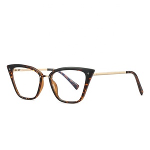 2024 Jiuling nuevo marco de gafas de ojo de gato retro estampado de leopardo gafas ópticas señoras de gama alta anti luz azul Marco de gafas - Product Image 2