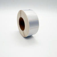 Rollo de Etiquetas de Código de Barras Industriales Personalizadas, PET Mate/Brillante Plateado, Impermeable, Duradero, Etiqueta de Inventario, Suministro OEM