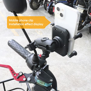 Kit de fixation super rotatif pour caméras d'<span class=keywords><strong>action</strong></span>/téléphones : ventouse, pinces antichoc pour guidon de <span class=keywords><strong>moto</strong></span> pour GoPro/Insta360/DJI Osmo - Product Image 5