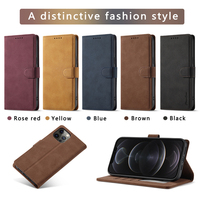 Étui portefeuille de luxe en cuir mat pour iPhone 17 Pro, Housse de protection pour iPhone 17 Pro Max