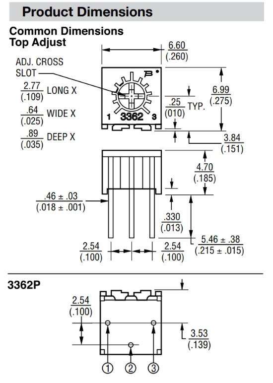 wholesale 1k 2k 5k 10k 20k 50k 3362p单圈电位器 from m.alibaba.