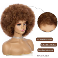 Perruques Bouclées Coupées Carré Court Sans Colle en Cheveux Humains Vierges Brésiliens & Synthétiques – Lace Front Densité 250% Noire
