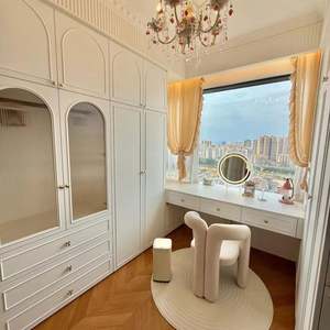 Meilleures ventes-Armoire en bois Personnaliser la taille Armoire Placard Meubles de chambre Porte en verre-Armoire pliante - Product Image 1