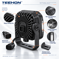 Lampe de travail LED multi-mode TEEHON 40W, lumière latérale DRL ambre, IP68, 9-32V, pour camion, tout-terrain, tracteur, excavateur