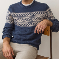 Pull en tricot à col en V respirant pour homme, épais, élastique, doux, en polyester/nylon, idéal pour l'hiver (ODM)