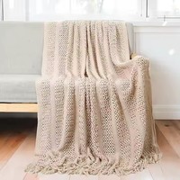 Couverture en acrylique de luxe imprimée, douce et confortable, style moderne, tricotée, pour toutes les saisons, pour la maison et le lit, personnalisable