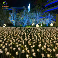 VENTE FLASH - Lumières LED romantiques pour Noël et mariage, extérieur, roses et tulipes, blanc chaud/jaune, en plastique haute luminosité, indice de protection IP65, 12V, CRI90