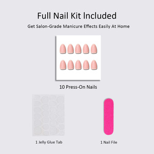 Uñas postizas francesas hechas a mano, transparentes como el hielo, con decoración de flores, uñas postizas con acabado para manicura de moda, para uso diario y fiestas - Product Image 4