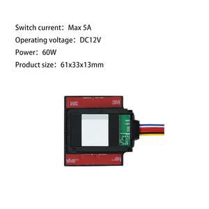 WaJohn Evrensel 12V Akıllı Kızılötesi Dokunmatik Sensör Anahtarı 0-80cm/0-200cm Algılama Aralığı <span class=keywords><strong>3</strong></span> Renk Dimmer Aynalı ABS Malzeme 5A Maks - Product Image 3