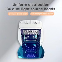 Sèche-ongles portable sans fil rechargeable professionnel 126W, lampe à ongles UV/LED intelligente, capteur infrarouge, machine à gel AI
