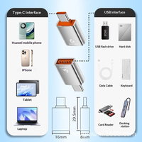 Adaptador OTG JILIAN de 120W, Lector de Tarjetas para Teléfono Móvil, Unidad Flash USB, Tarjeta de Memoria, Convertidor de USB 3.0 a Tipo C