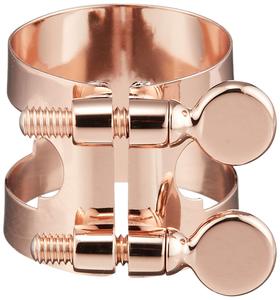 Ligadura francesa Bernard HB Bonade para saxofón alto/clarinete chapado en oro rosa - Product Image 3