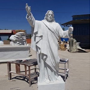 Estatua clásica tallada de piedra, piedra de mármol blanco para jardín o iglesia - Product Image 2