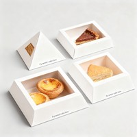 Boîte pyramide en papier Boîtes d'emballage à gâteaux pyramidales Boîte cadeau au design unique pour emballage de qualité alimentaire de biscuits au chocolat avec poignée