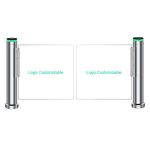 Portail de <span class=keywords><strong>portique</strong></span> Portable de conception mince barrière pivotante cylindrique contrôle d'accès automatique porte de tourniquet de vitesse - Product Image 1
