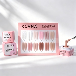 KLANA Gel Constructeur UV 12 Couleurs pour Extension d'Ongles Rose Pot de 30g Sculpture et Renforcement des Ongles Sans Chaleur pour Salon et DIY - Product Image 1