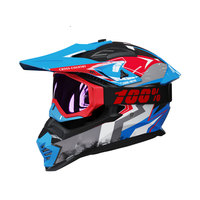 Casque de motocross avec coque en ABS, mousse EPS, casque tout-terrain avec lunettes anti-vent, visière à dégagement rapide