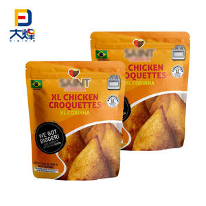 Bolsa de plástico personalizada para envasado de alimentos congelados, masa para galletas, <span class=keywords><strong>kebab</strong></span>, bocadillos, croquetas de pollo, bolsa impresa para alimentos - Product Image 1