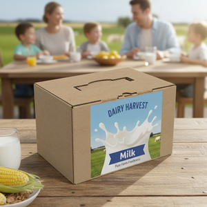 Tùy Chỉnh Sữa Uống Trang Trại Sticker Mô Hình Sóng Giấy Tuck End Hộp - Product Image 5