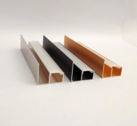 Profilé LED moderne en aluminium, bandes décoratives d'angle, garnitures de carrelage, canaux d'extrusion, bandes métalliques lumineuses en stock