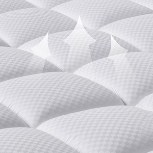 Sang Trọng Chăn Được Trang Bị Nệm Pad Mềm Máy Có Thể Giặt Trắng Nệm Bảo Vệ Bìa Vua Kích Thước Sâu Túi - Product Image 6