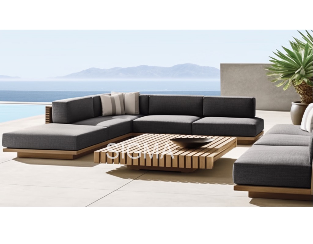 New Arrival Wooden Outdoor Garden Sofa Sets Customized Outdoor Teak Sofa