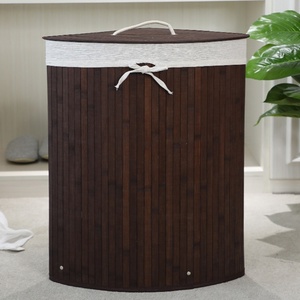 Biểu Tượng Tùy Chỉnh Có Thể Gập Lại Tre Giặt <span class=keywords><strong>Hamper</strong></span> Bền <span class=keywords><strong>Stackable</strong></span> Tự Nhiên Quần Áo Lưu Trữ Giỏ Vải Vải Cho Nhà Khách Sạn Sử Dụng - Product Image 4